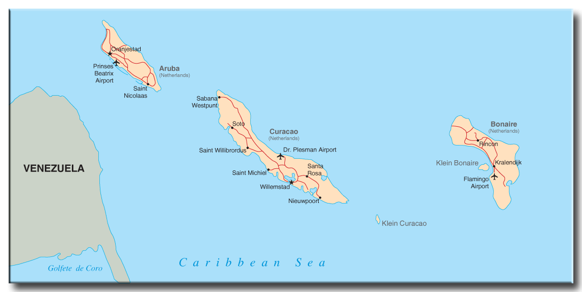 Map of the ABC Islands